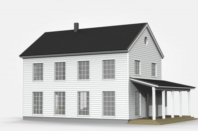 3D-bilder på huset Taika och tankar kring arkitekturen