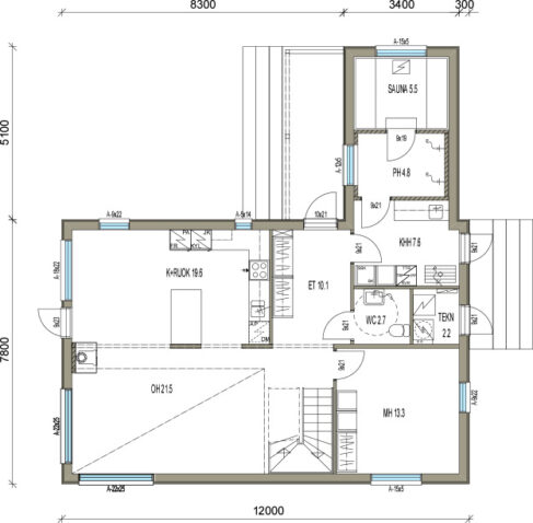 Modernt trähus i storstadsregionen