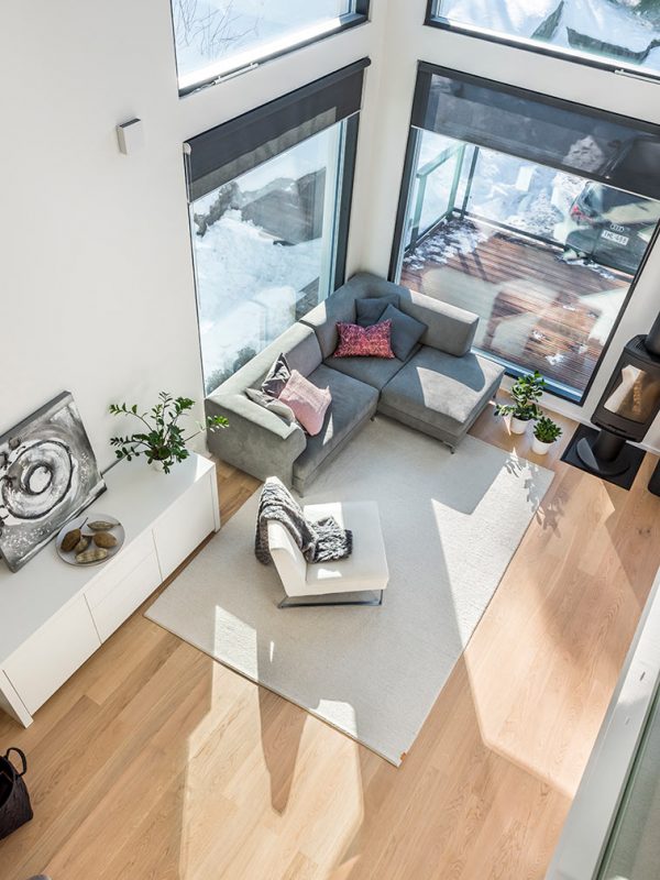 Modernt trähus i storstadsregionen